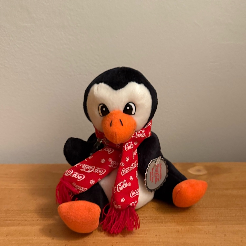 NWT Coca Cola Penguin in COCA-COLA Snowflake Scarf
